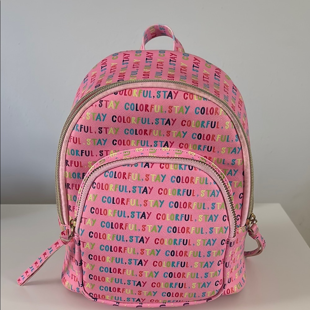 Pink Multicolor Mini Backpack